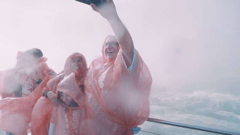 Niagara Falls: Day & Night Tour with Boat Ride and Dinner - Feeling the falls at Journey Behind the Falls