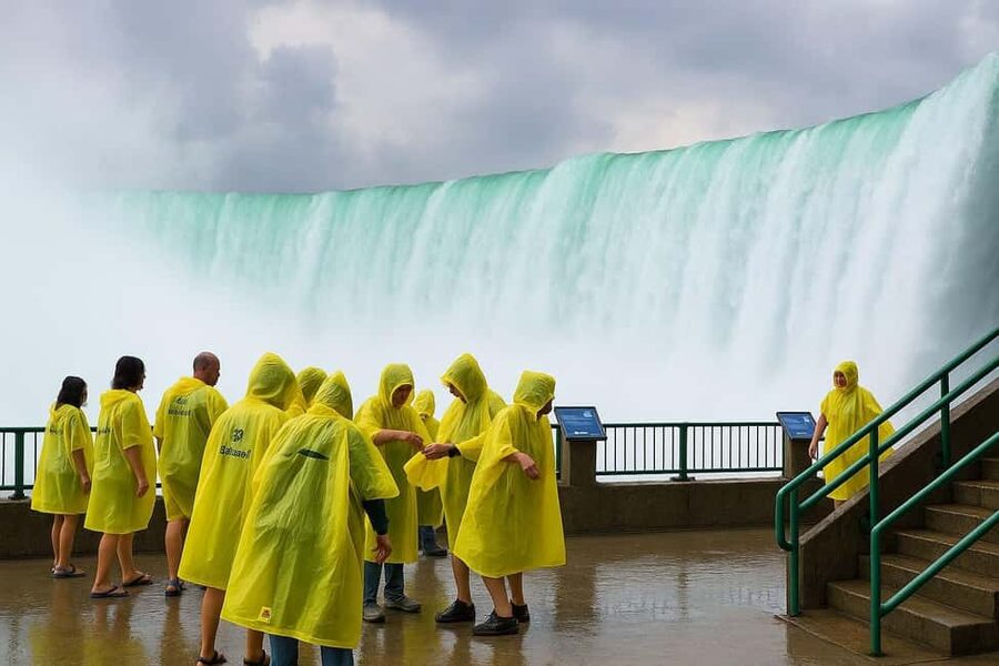 Niagara Falls, ON: Guided Tour with Boat, Skylon & Journey - Journey Behind the Falls gets you close to the force
