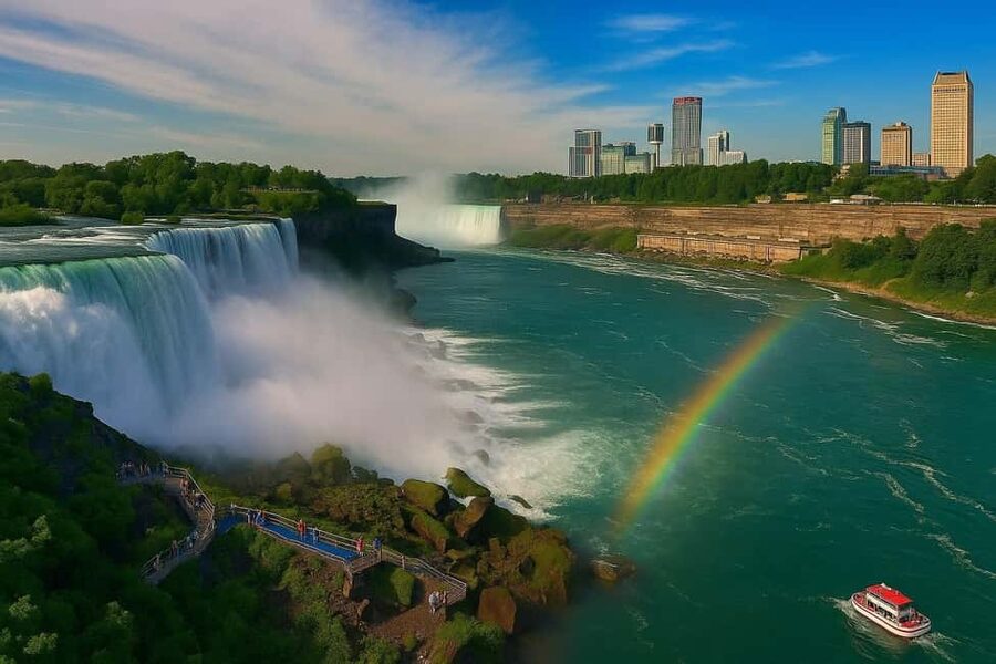 Niagara Falls, ON: Guided Tour with Boat, Skylon & Journey - The Floral Clock and Spanish Aero Car add photo stops