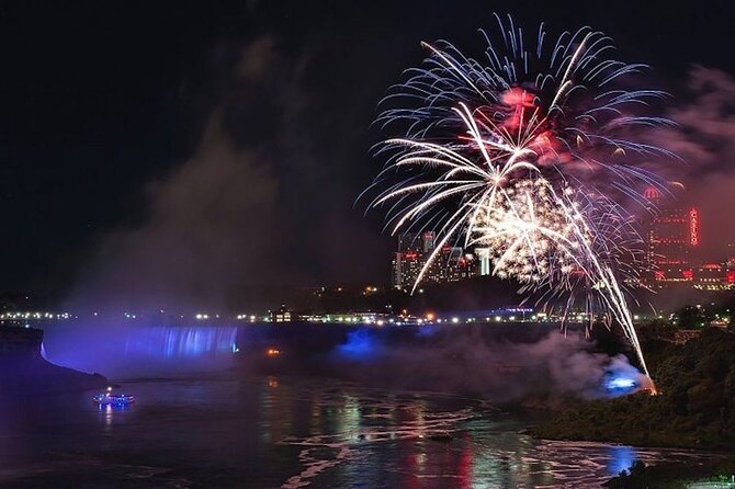 Niagara Falls Premium Night Tour: Fireworks Boat Cruise & Dinner - Niagara City Cruises and the power of the Falls after dark