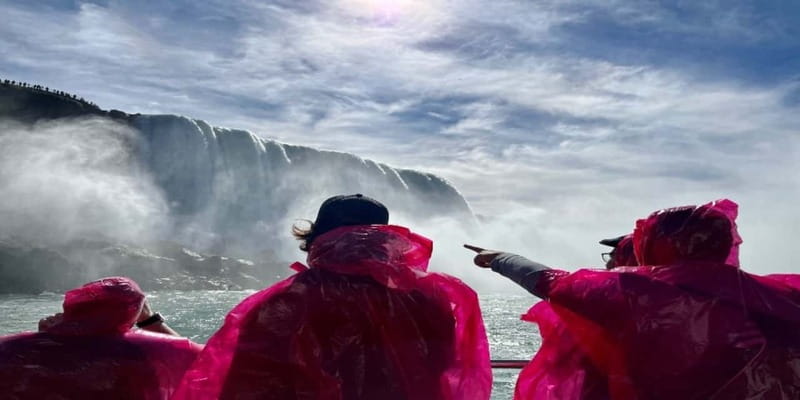 Niagara Falls Tour: Skylon, Journey Behind Falls & Boat Ride - The American Falls and the walk to the boat