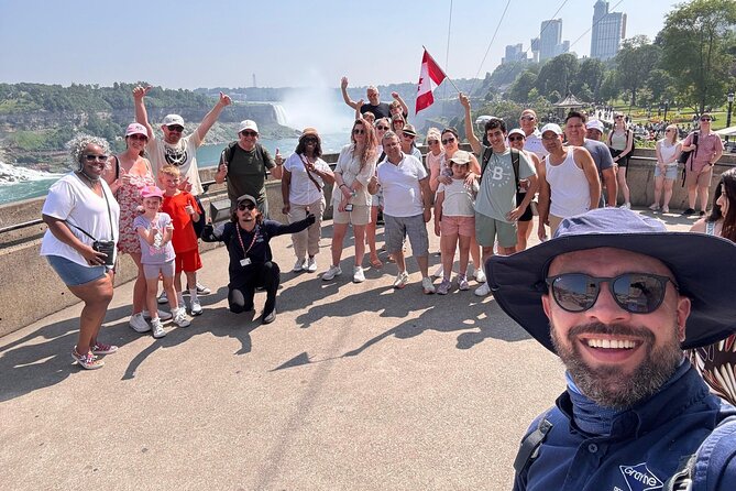 Niagara Falls Walking Tour with skip the ticket line boat tour - Boarding Niagara City Cruises