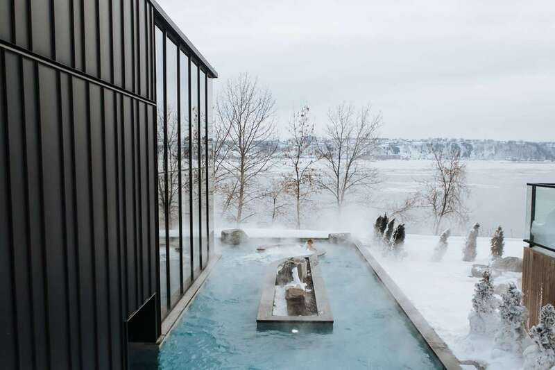 Old Quebec: Nordic Spa Thermal Experience - The St. Lawrence River view is the star