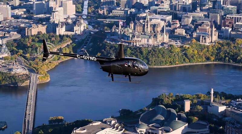 Ottawa: Helicopter Ride with Live Commentary - Crossing toward the Canadian Museum of History