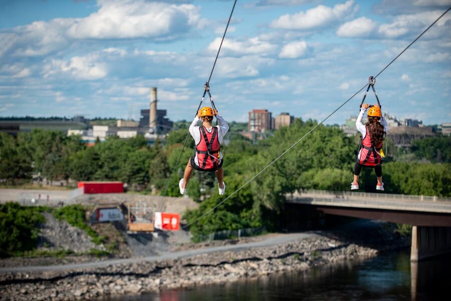 Ottawa: River Zipline Adventure - The landing and the video option