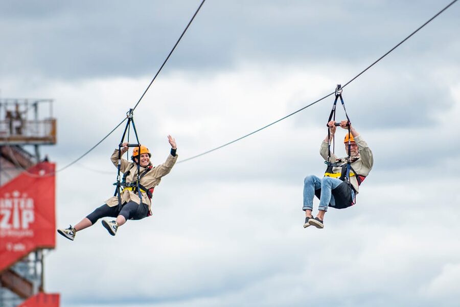 Ottawa: River Zipline Adventure - Starting in Gatineau at the Zibi Welcome Desk