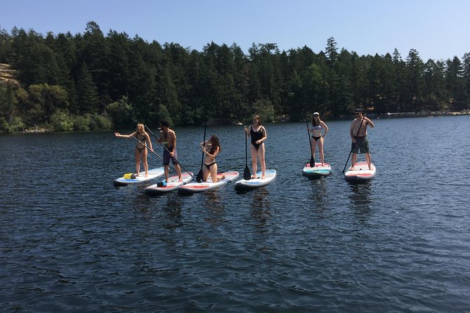 Paddling Thetis Lake - A protected alcove and time for a swim