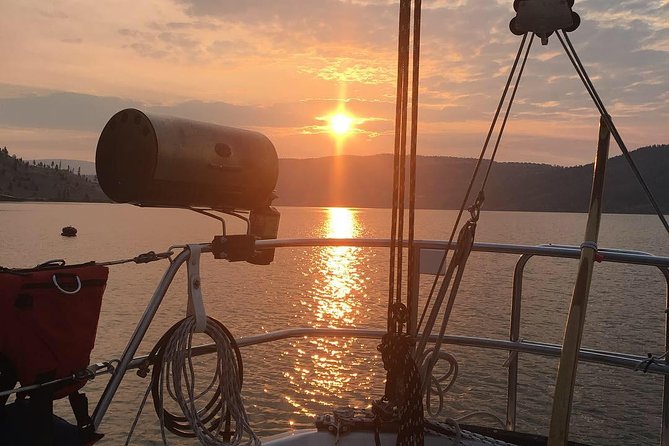 Private Kelowna Sailing Cruise on Okanagan Lake - Sailing past Hot Sands Beach and the Floating Bridge