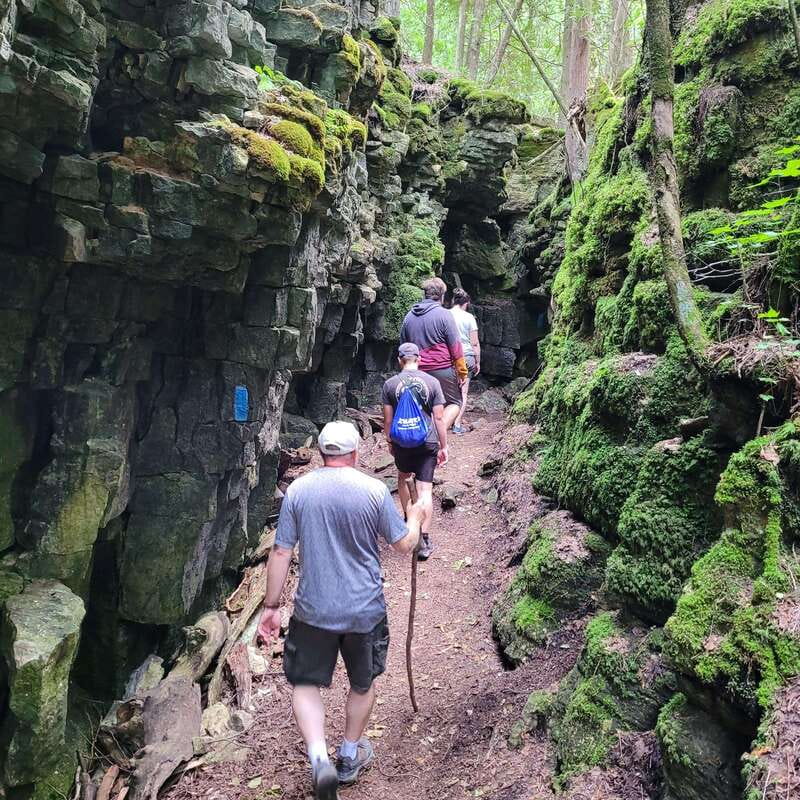 Private Nottawasaga Bluffs Caves Hike - Creemore/Collingwood - From apple trees to the Niagara Escarpment
