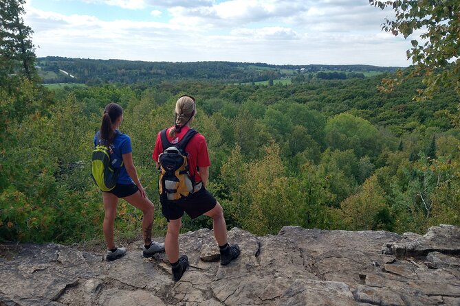 Private Nottawasaga Bluffs Caves Hiking Tour,Collingwood/Creemore - Entering through the one-metre keyhole