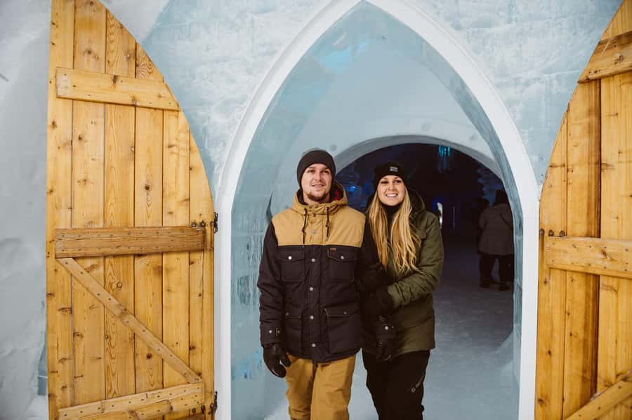 Quebec City: Hotel de Glace Ice Hotel Visit - The ice slide and nearby Valcartier activities