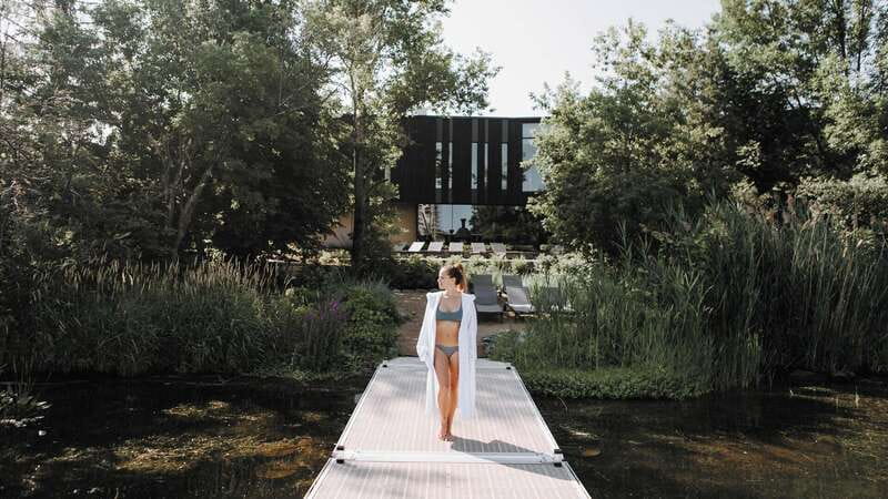 Sherbrooke: Nordic Spa Thermal Experience - The cold bath and Nordic waterfalls