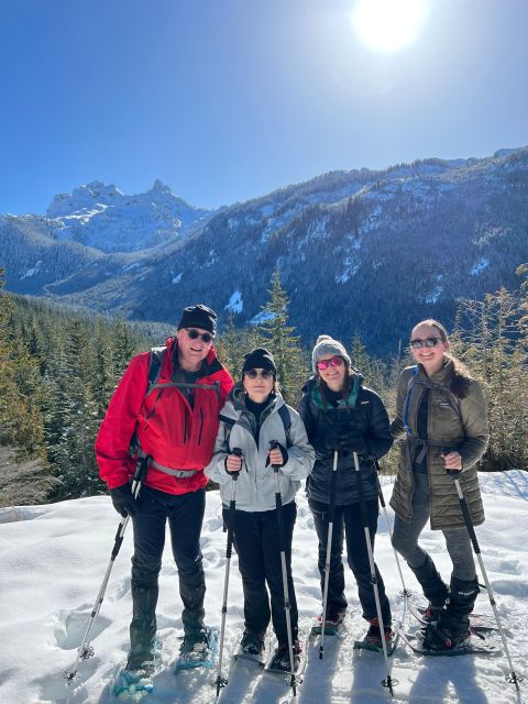 Snowshoeing At The Top Of The Sea To Sky Gondola - Snowshoe Trails Through A White Winter Setting