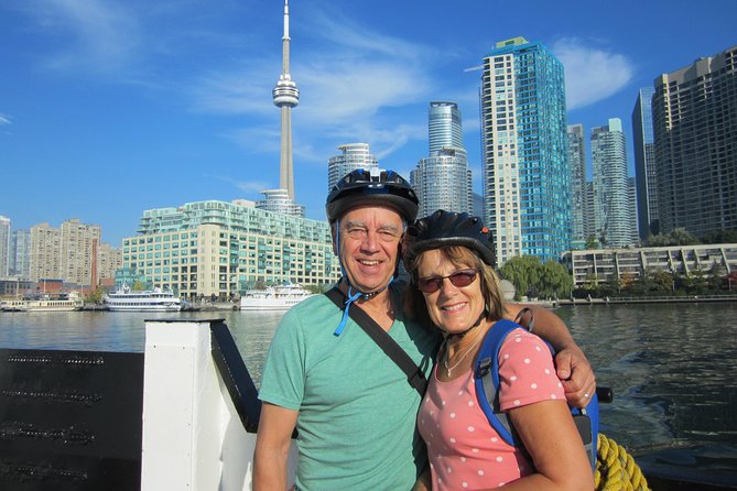 Toronto Islands Morning Bike Tour - Riding toward the harbour