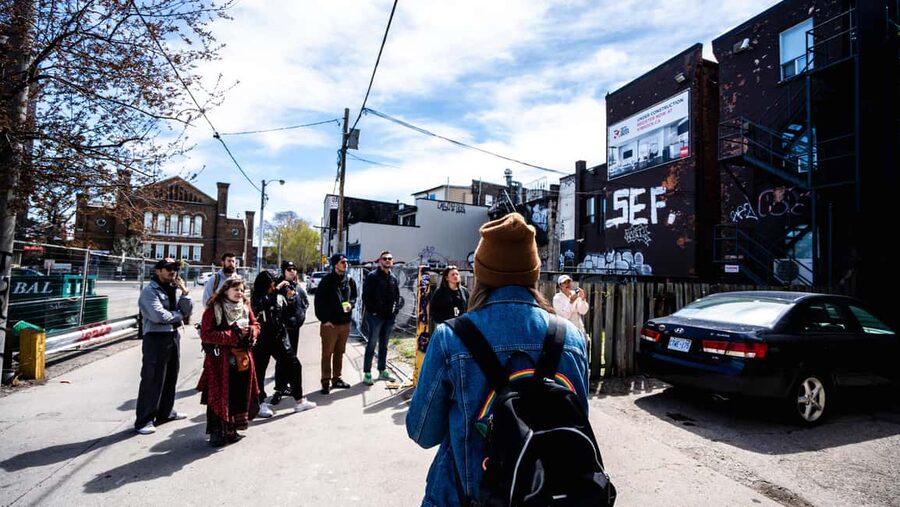 Toronto: Must Do NonTouristy Street Art Tour by local Artist - The art corridor, from small pieces to huge walls