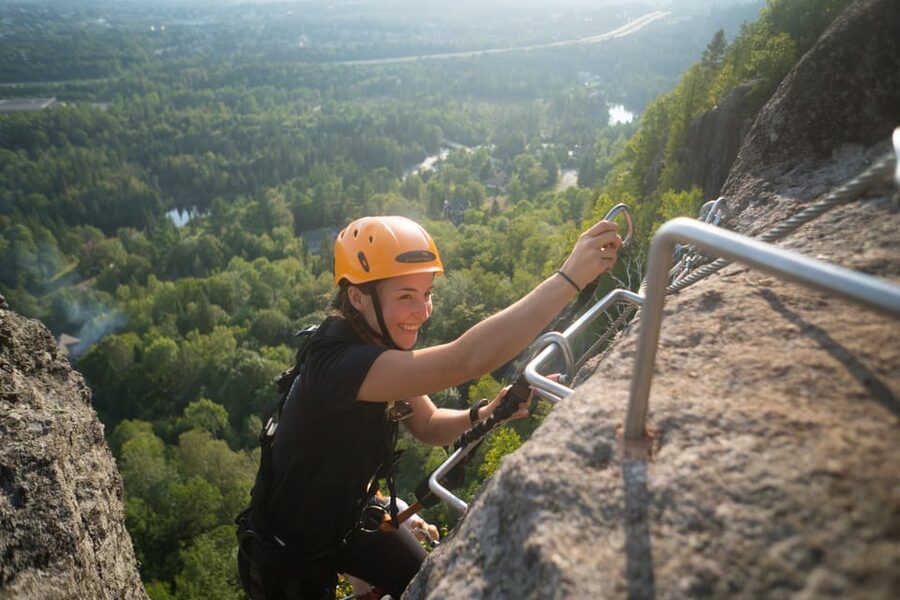 Tyroparc: Via Ferrata and Hiking in the Laurentians - The 700-meter walk back to base camp