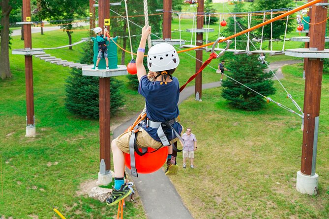 Whirlpool Adventure Course - Classic Course - The upper level rises to 40 feet