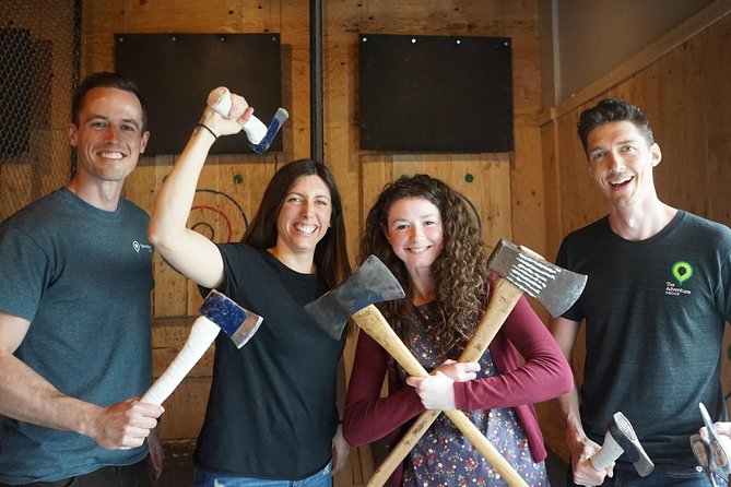 Whistler's Guided Axe Throwing Experience - Trick throws and tournament games keep the hour moving
