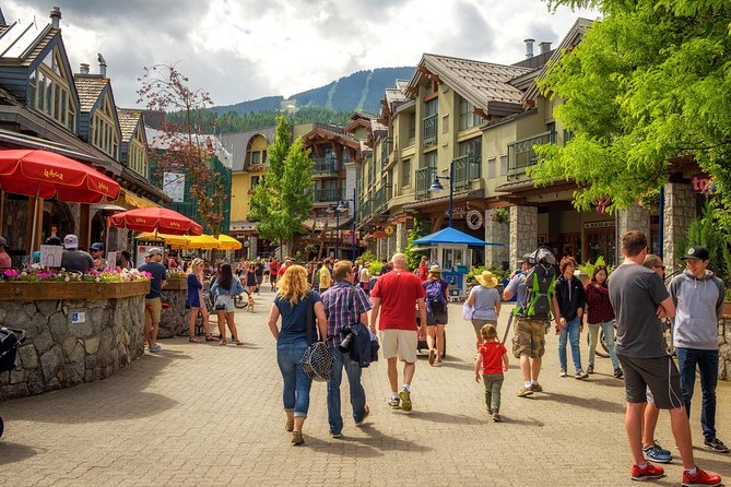Whistler & Sea to Sky Gondola Day Trip from Vancouver - Standing beneath Shannon Falls