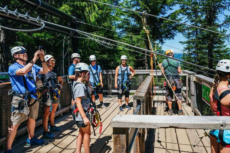 Whistler: Ziplining Experience - Riding the Gondola to the First Launch Point